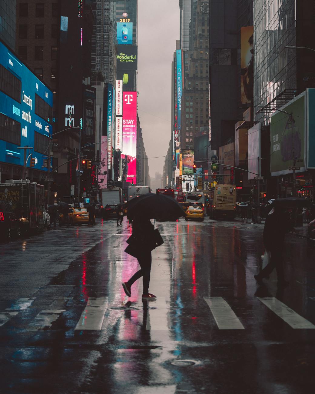 people crossing the street