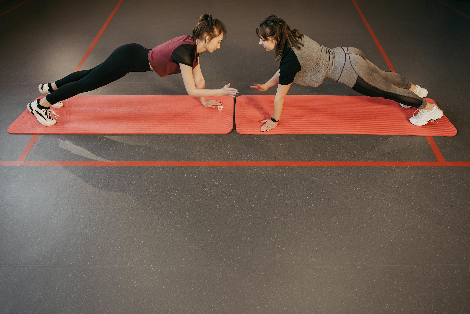 women exercising together