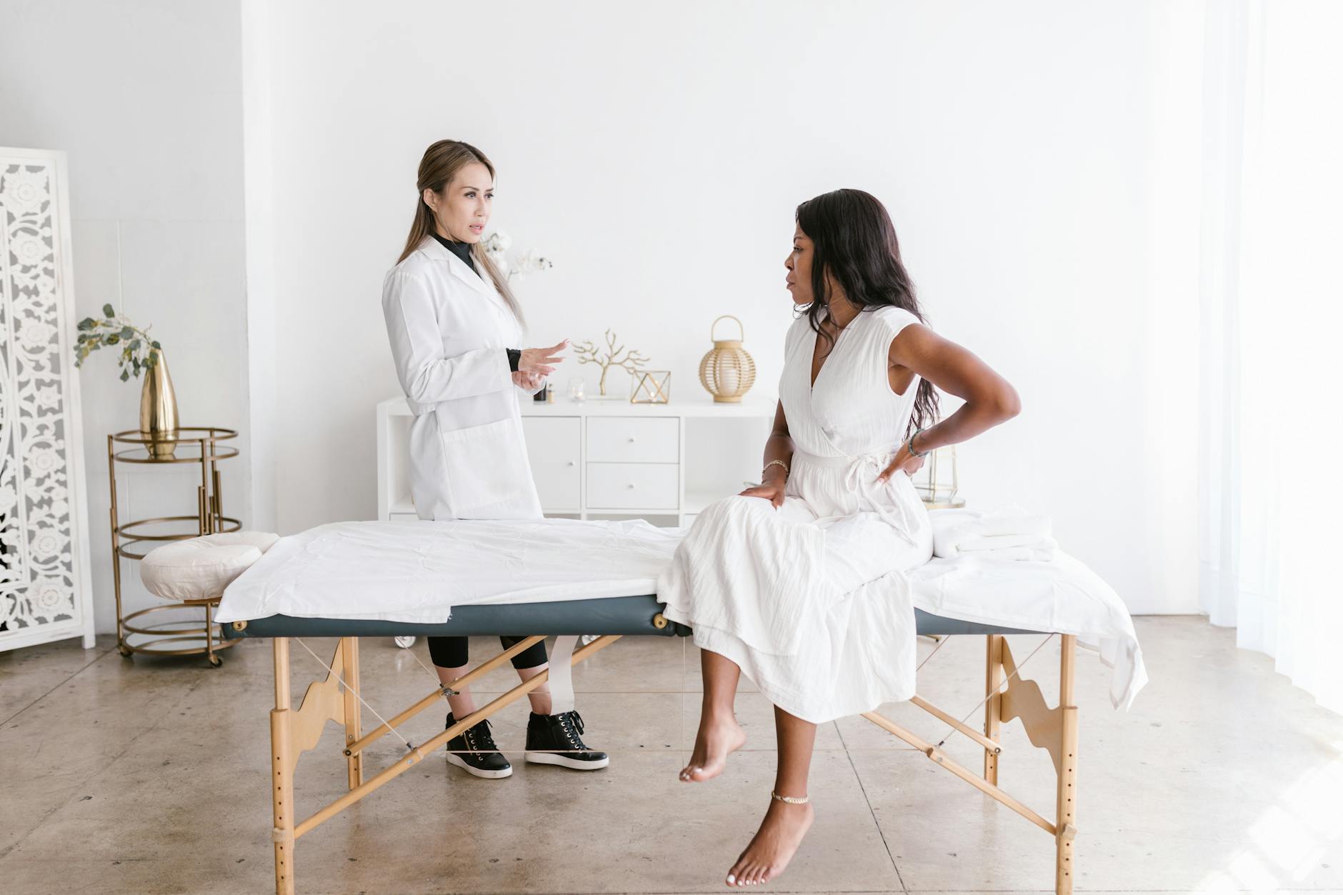 doctor talking to patient